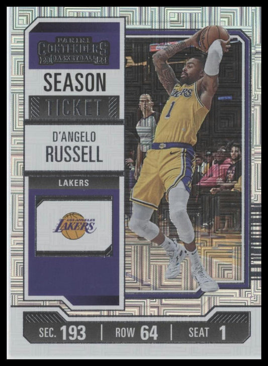2023-24 Panini Contenders #63 D'Angelo Russell Season Ticket Premium Edition
