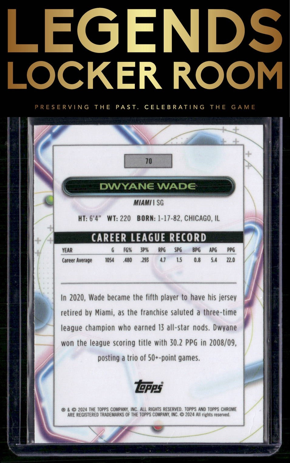 2023-24 Topps Chrome Cosmic #70 Dwyane Wade