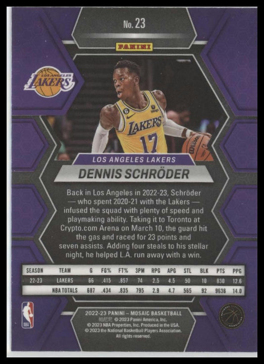 2022-23 Panini Mosaic #23 Dennis Schroder