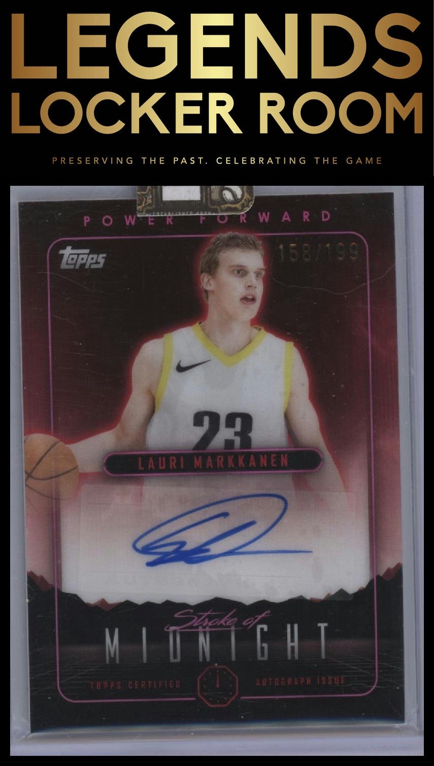 2023-24 Topps Midnight Lauri Markkanen Stroke of Midnight Auto Twilight /199