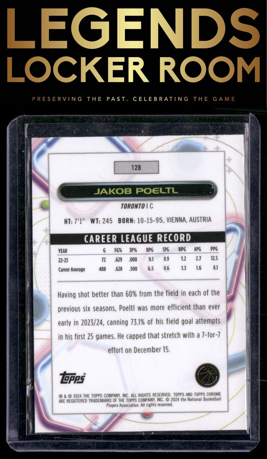 2023-24 Topps Chrome Cosmic #128 Jakob Poeltl