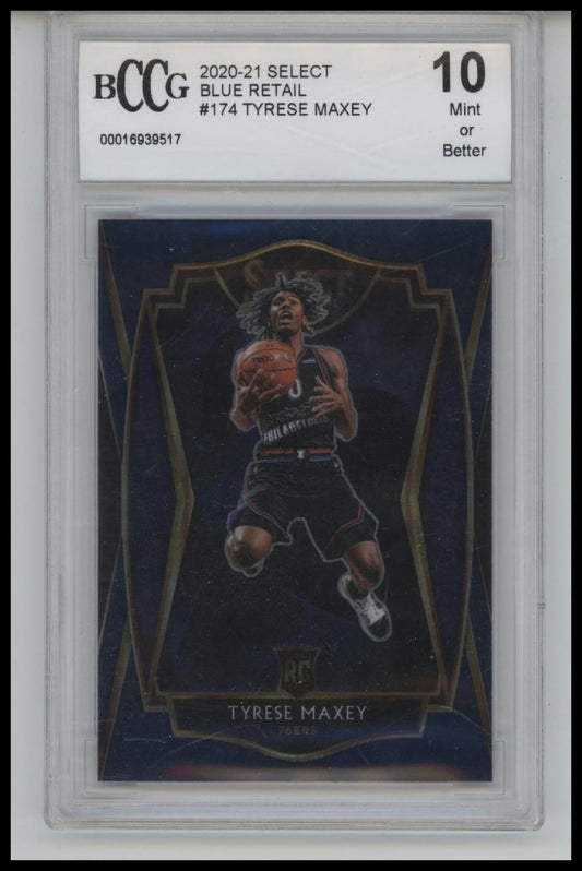 2020-21 Select Blue Retail #174 Tyrese Maxey BCCG 10.0