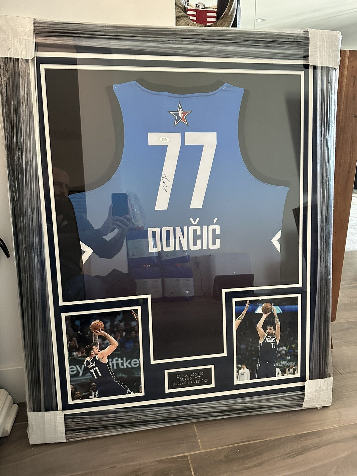 Luka Doncic Signed Framed All Star Jersey W/COA