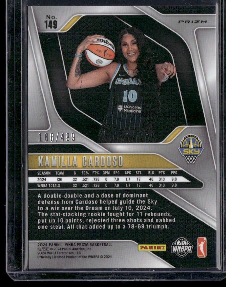 2024 Panini Prizm WNBA #149 Kamilla Cardoso Pulsar Prizms #/499
