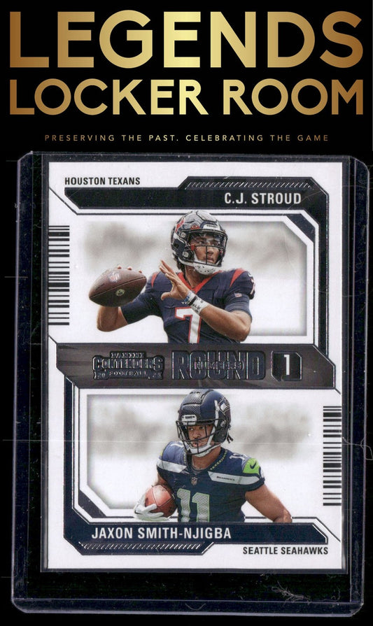 2023 Panini Contenders #4 C.J. Stroud / Jaxon Smith-Njigba Round Numbers