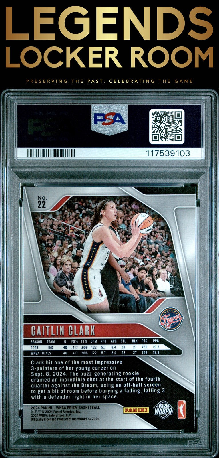 2024 Panini Prizm Wnba #22 Caitlin Clark PSA 10