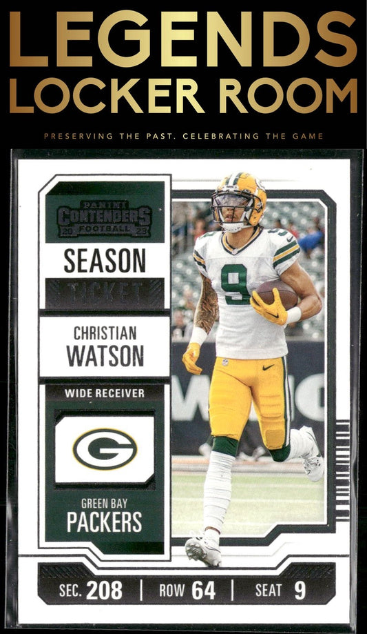 2023 Panini Contenders #37 Christian Watson Season Ticket Retail