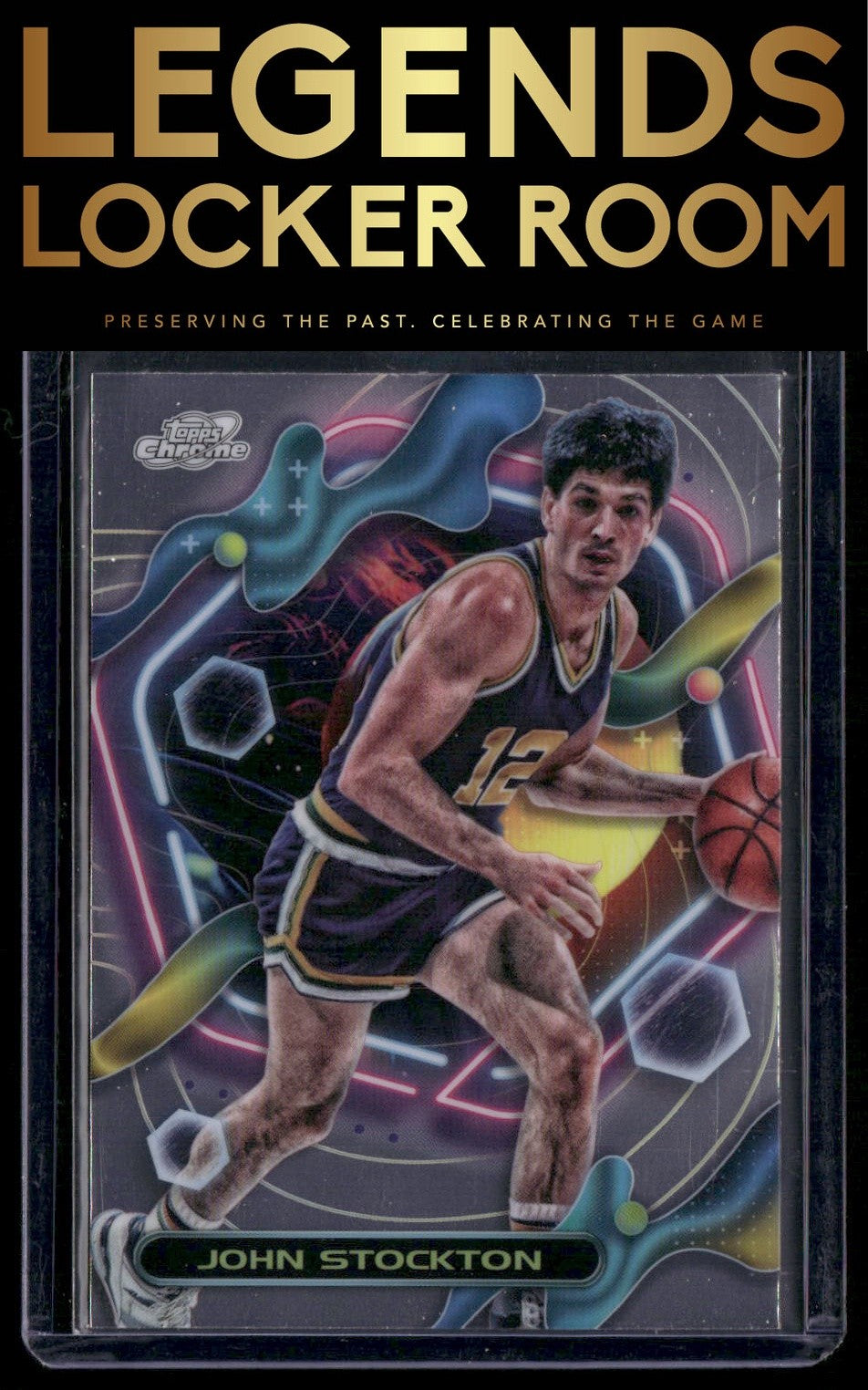 2023-24 Topps Chrome Cosmic #147 John Stockton