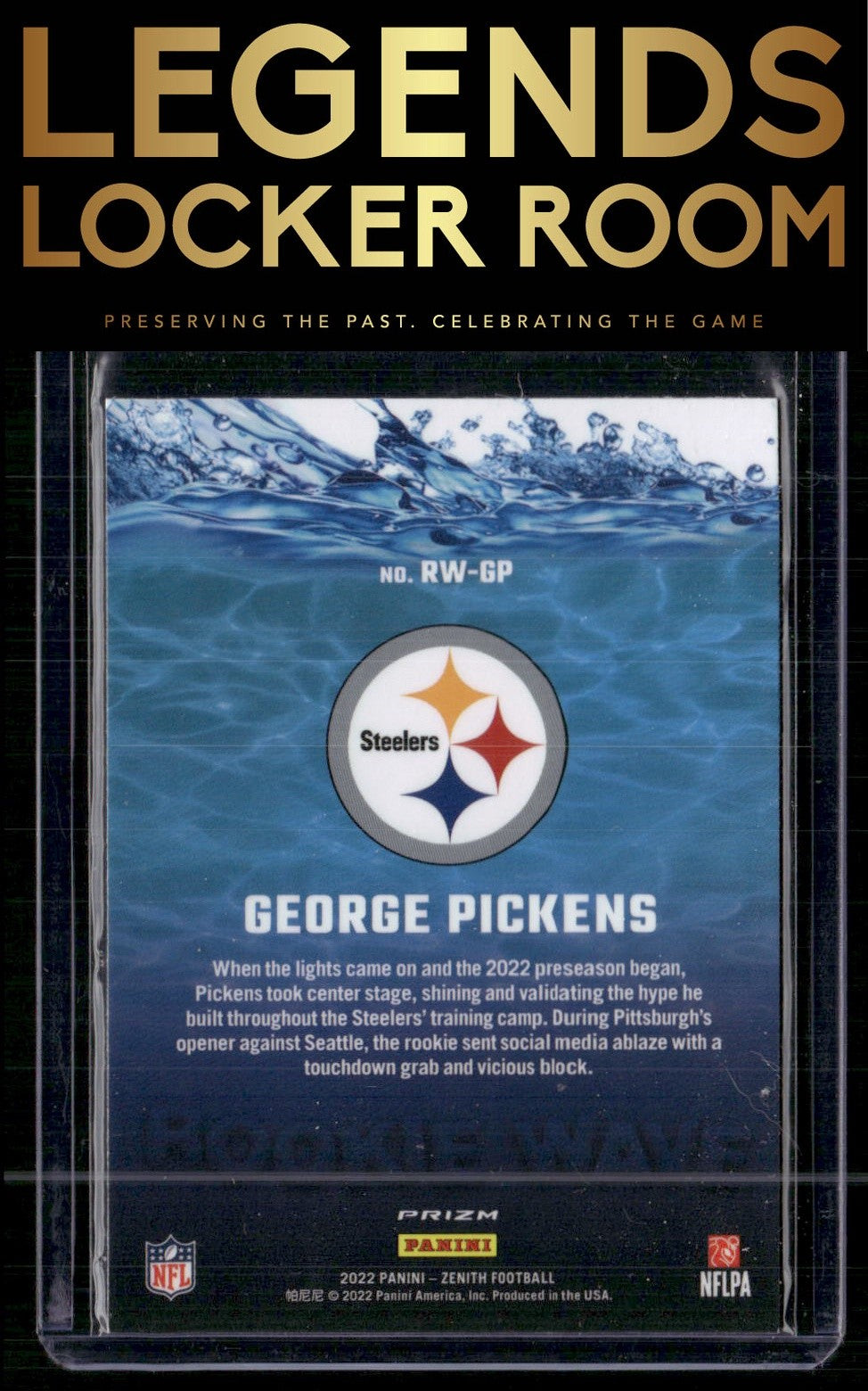 2022 Zenith #RW-GP George Pickens Rookie Wave