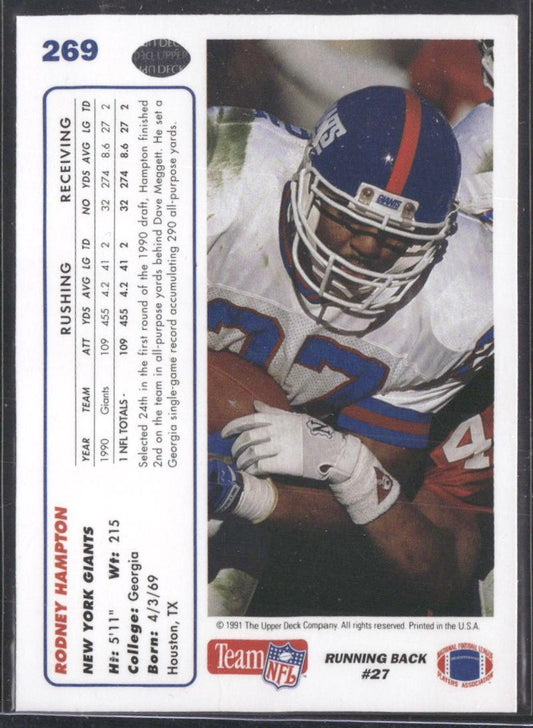 1991 Upper Deck #269c Rodney Hampton