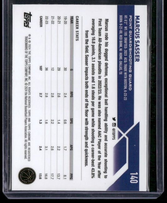2023-24 Topps Chrome Sapphire #140 Marcus Sasser