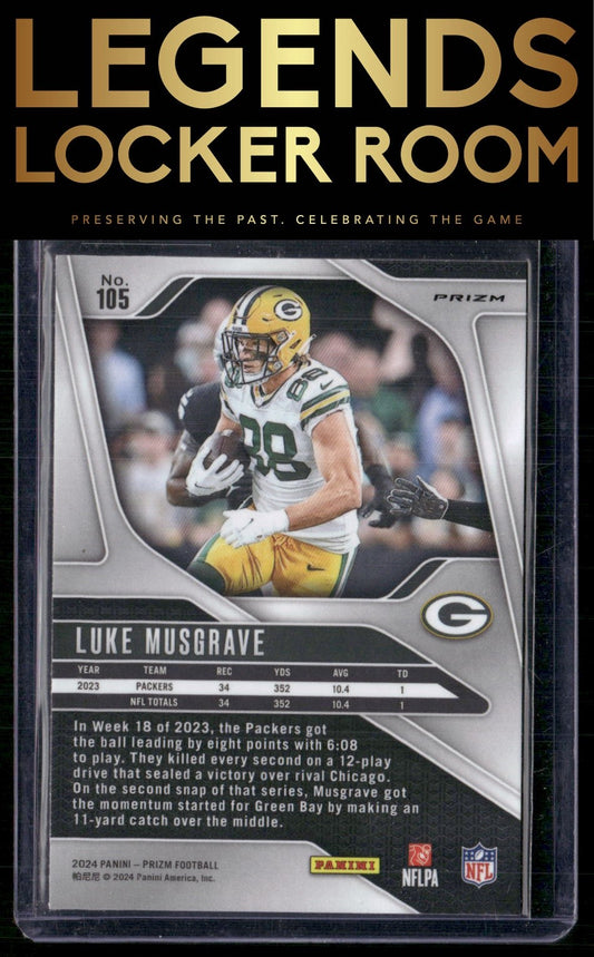 2024 Panini Prizm #105 Luke Musgrave Silver