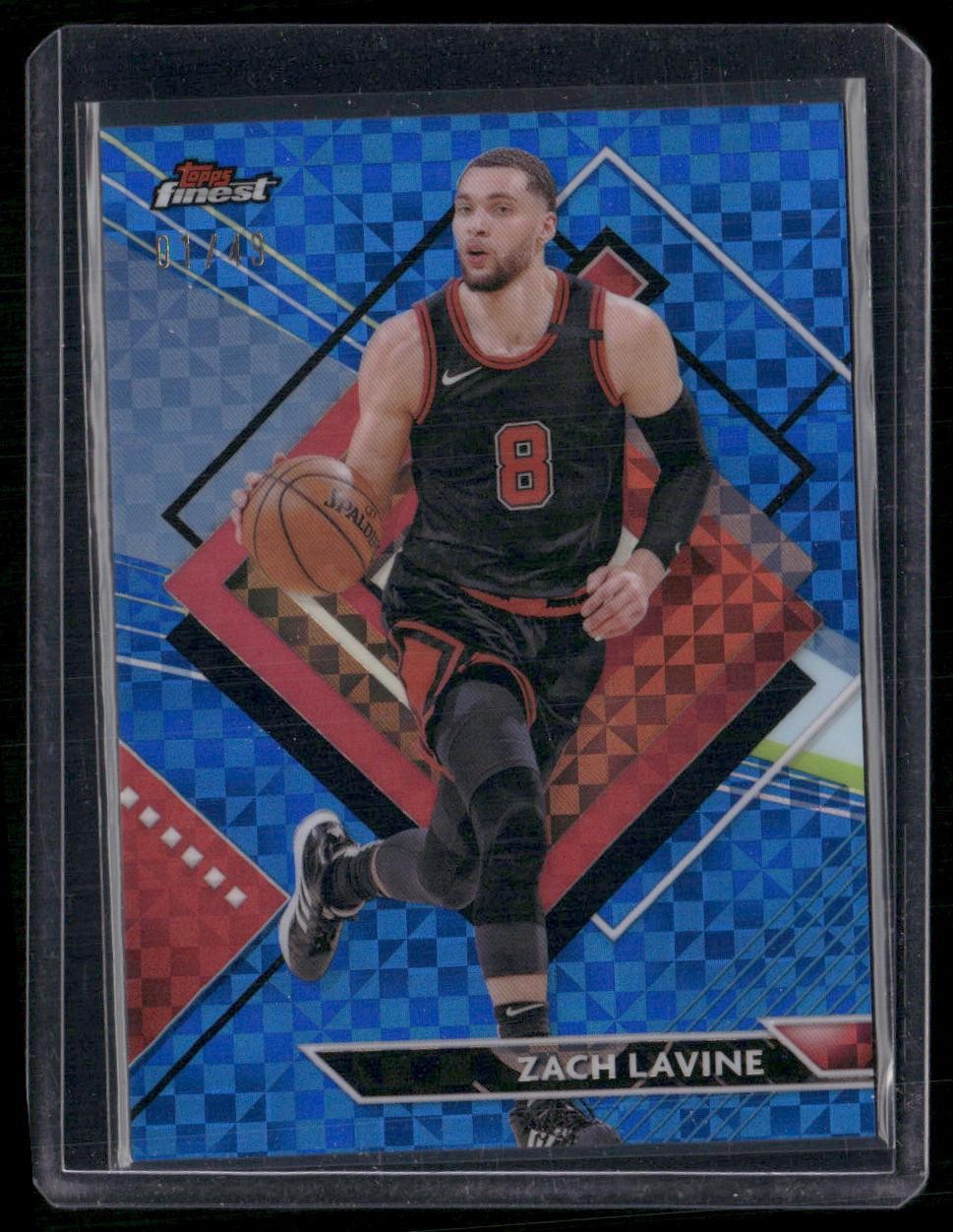 2023-24 Finest  Zach LaVine Blue Checkerboard Refractors 01/49 First on Print!