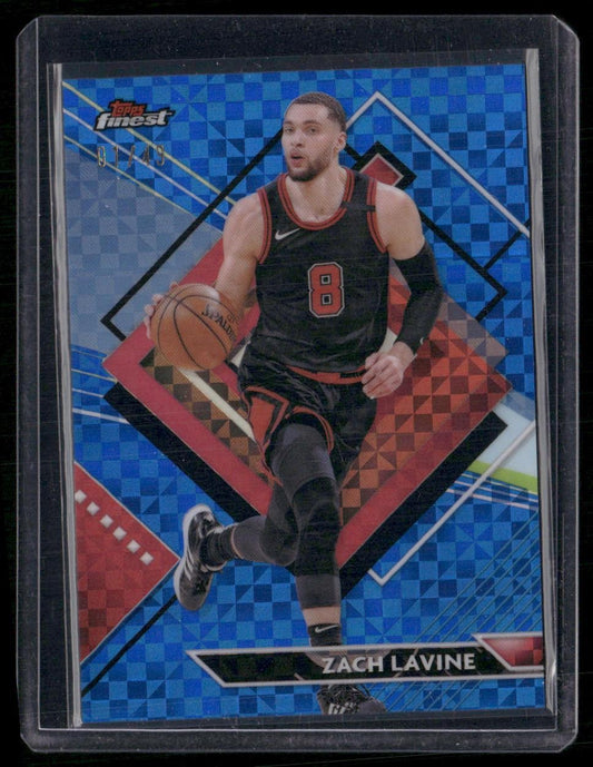 2023-24 Finest  Zach LaVine Blue Checkerboard Refractors 01/49 First on Print!