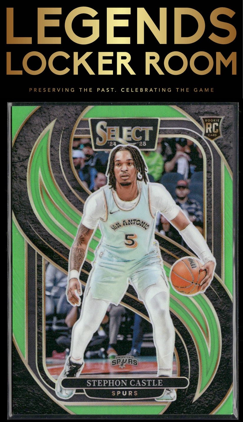 2024-25 Panini Select #175 Stephon Castle Neon Green Prizm #/75