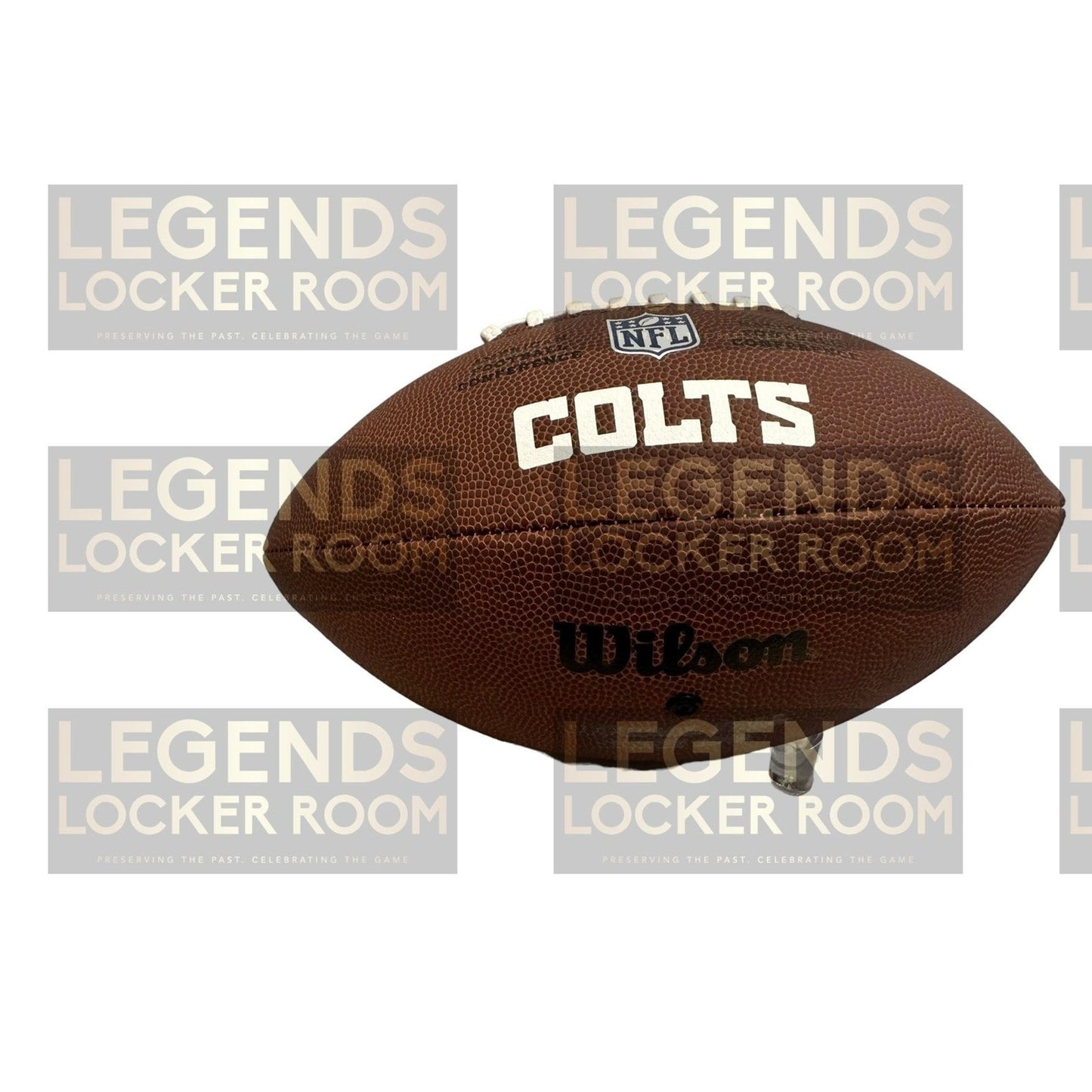 Lenny Moore Signed Colts Football - Inscribed HOF 75 Certificate of Authenticity