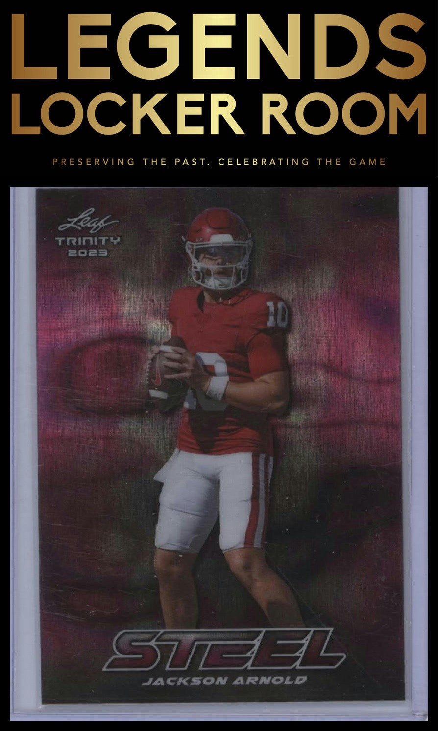 2023 Leaf Trinity - Steel Pink Lava #S-38 Jackson Arnold #/25