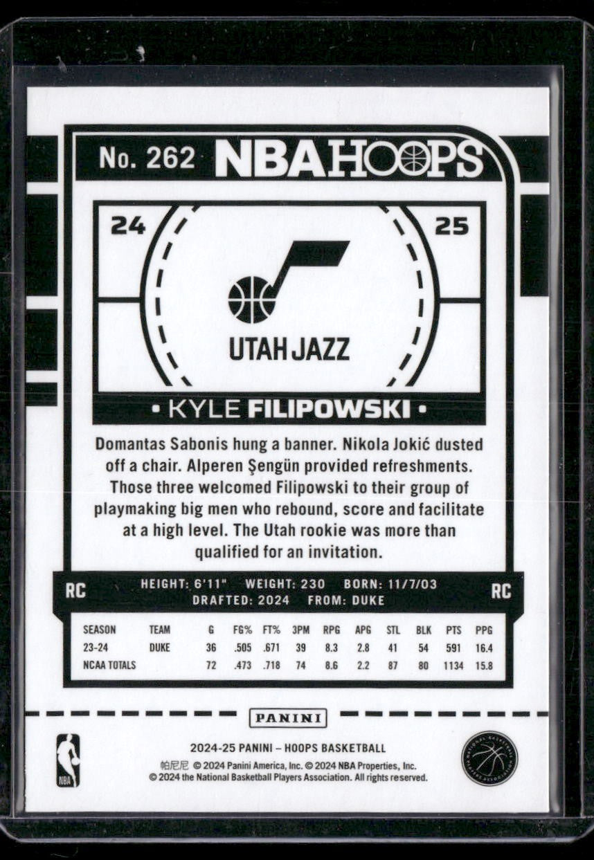 2024-25 Hoops #262 Kyle Filipowski Impulse