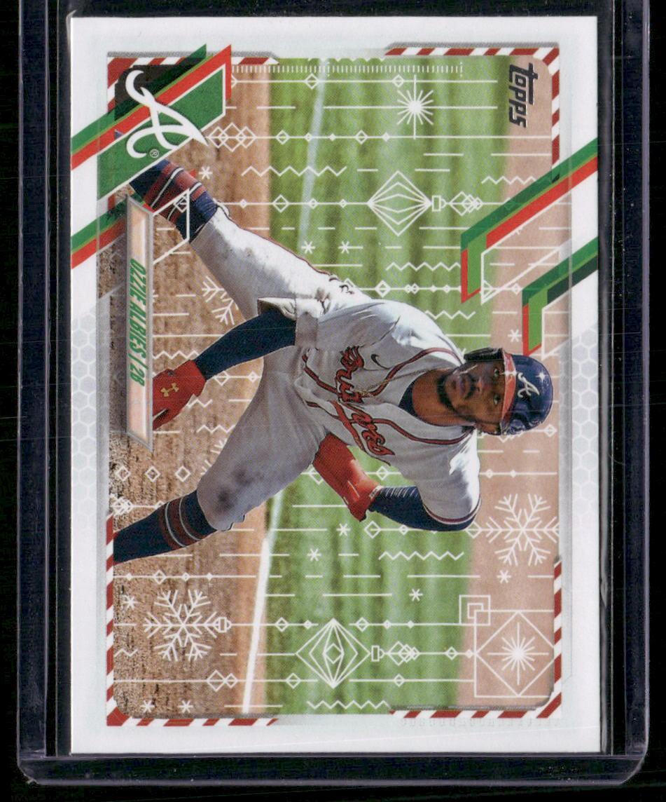 2021 Topps Holiday #HW34 Ozzie Albies Metallic Holiday