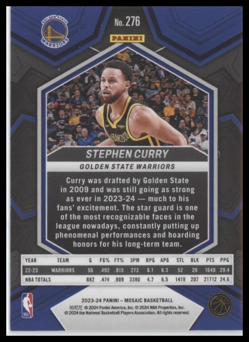 2023-24 Panini Mosaic #276 Stephen Curry City Edition