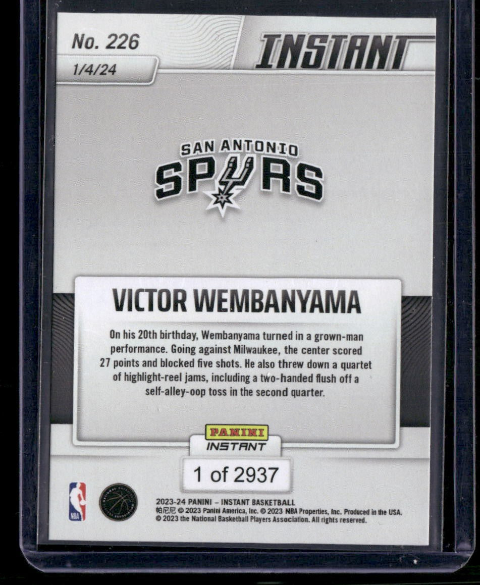 2023-24 Panini Instant NBA #226 Victor Wembanyama