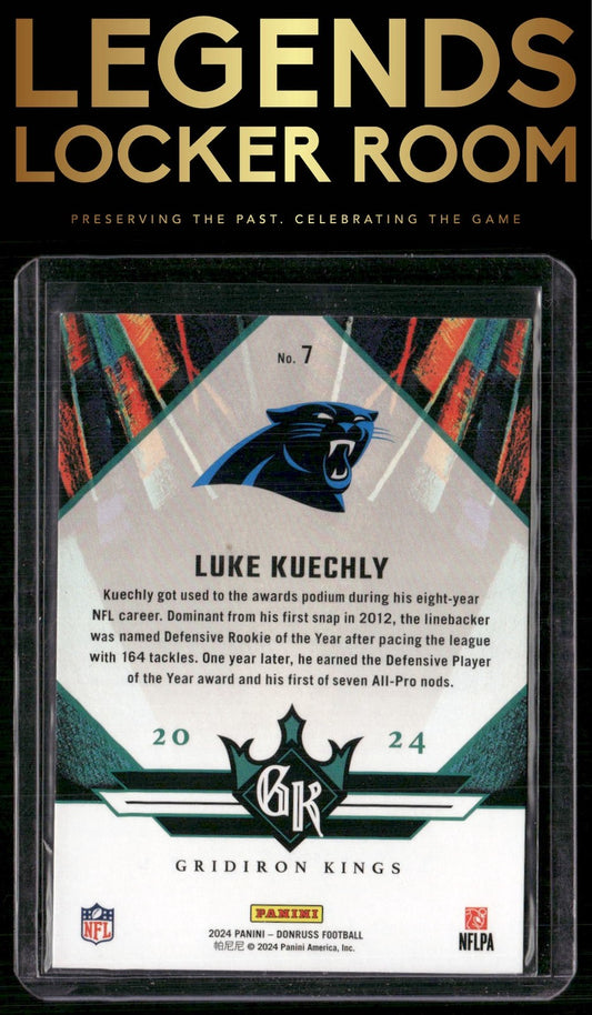 2024 Donruss #7 Luke Kuechly All-Time Gridiron Kings
