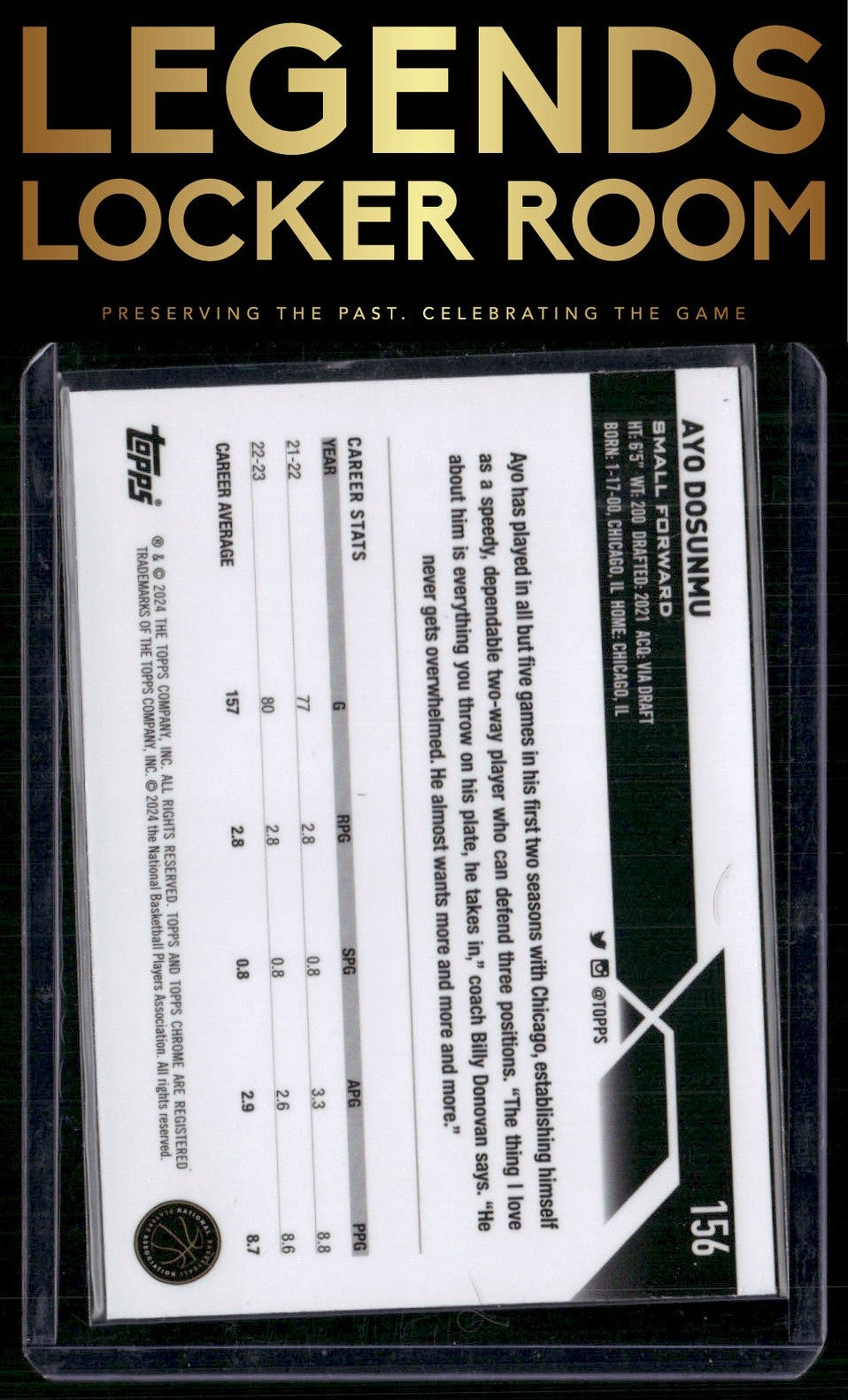 2023-24 Topps Chrome Sapphire Edition #156 Ayo Dosunmu