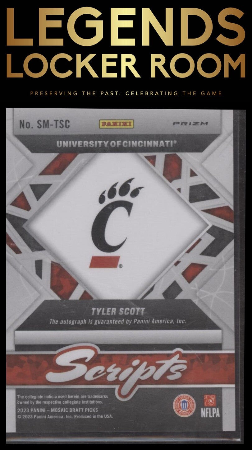 2023 Panini Mosaic Draft Picks #SM-TSC Tyler Scott Scripts Mosaic
