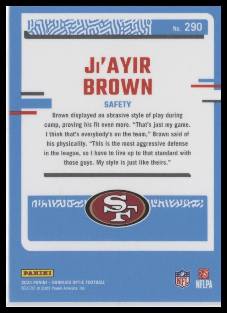 2023 Donruss Optic #290 Ji'Ayir Brown