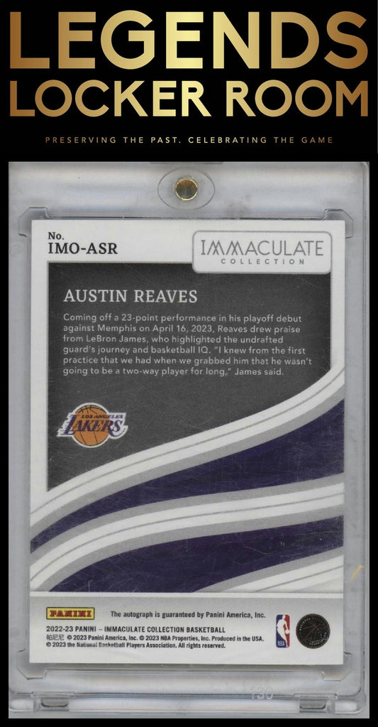 2022-23 Panini Immaculate Collection #IMO-ASR Austin Reaves Modern Marks #/99
