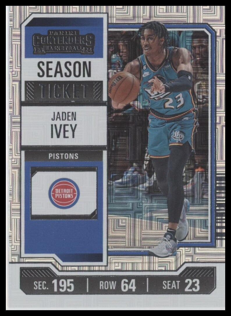2023-24 Panini Contenders #44 Jaden Ivey Season Ticket Premium Edition