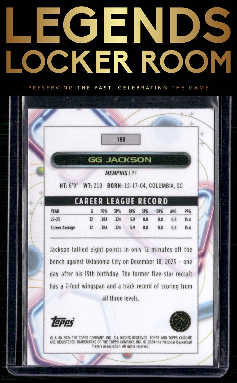 2023-24 Topps Chrome Cosmic #190 GG Jackson