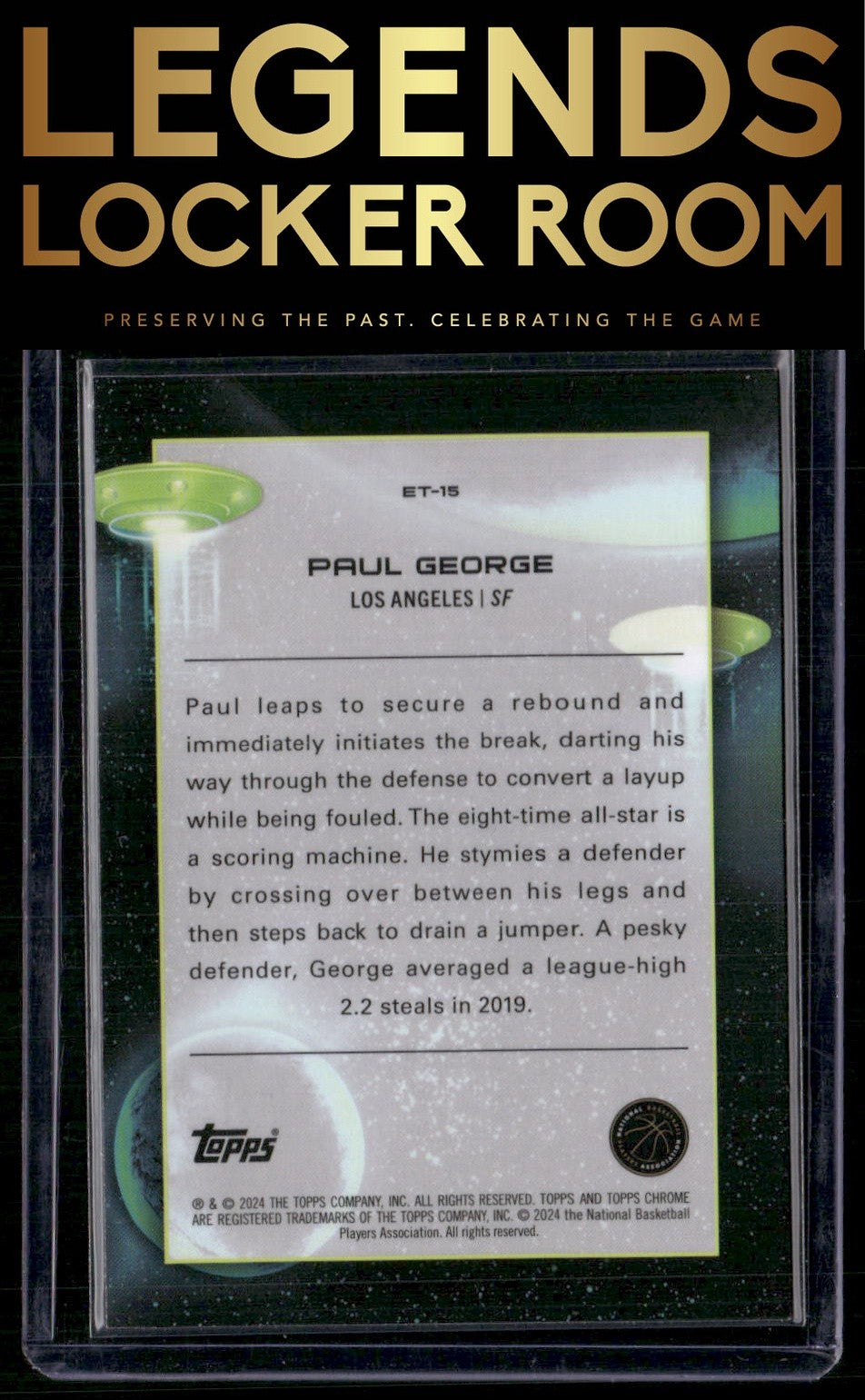 2023-24 Topps Chrome Cosmic #ET-15 Paul George Extraterrestrial Talent