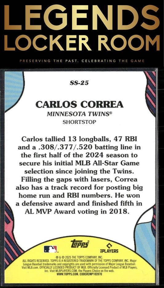 2025 Topps #SS-25 Carlos Correa Summer Superstars