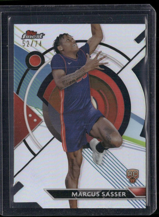 2023-24 Finest #89 Marcus Sasser Refractors Die Cut #/74