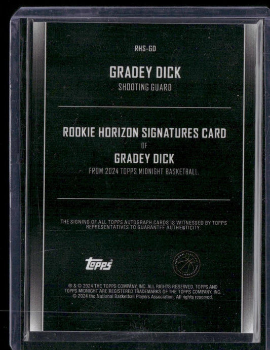 2023-24 Topps Midnight #RHS-GD Gradey Dick Rookie Horizon Signatures