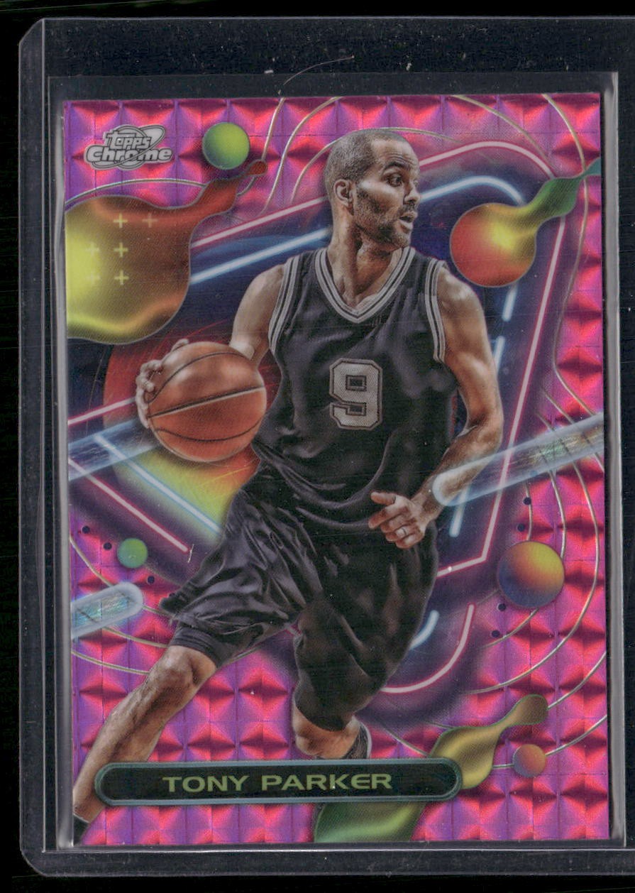 2023-24 Topps Chrome Cosmic #114 Tony Parker Pink Galaxy Refractors