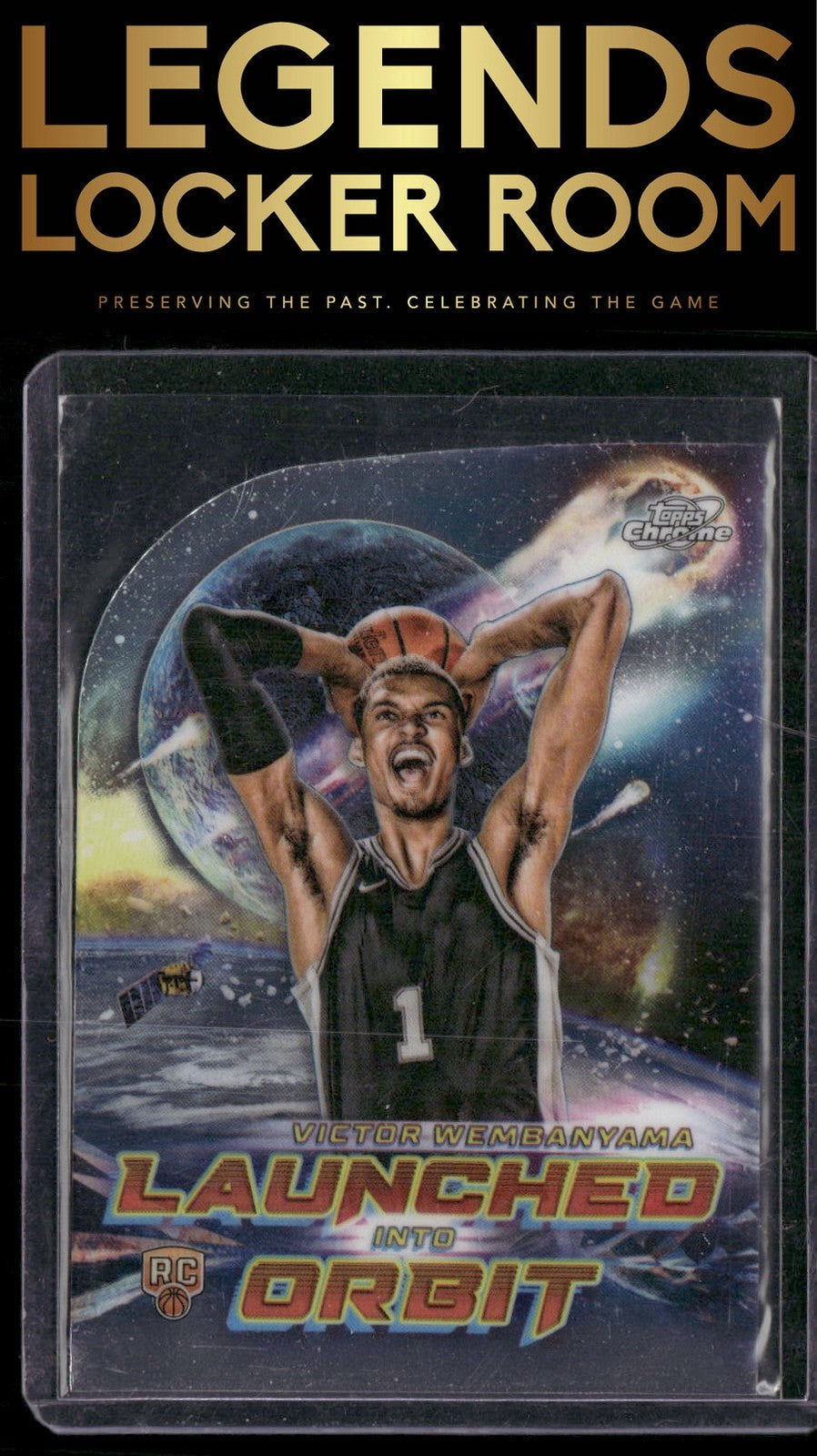 2023-24 Topps Chrome Cosmic #LIO-1 Victor Wembanyama Launched Into Orbit