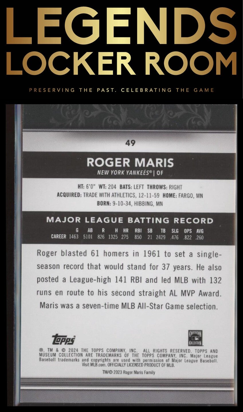 2024 Topps Museum Collection #49 Roger Maris
