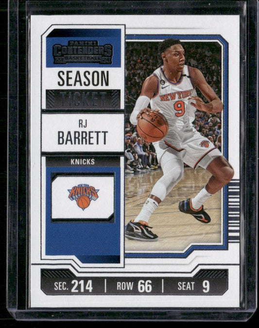 2023-24 Panini Contenders #2 RJ Barrett Season Ticket Retail