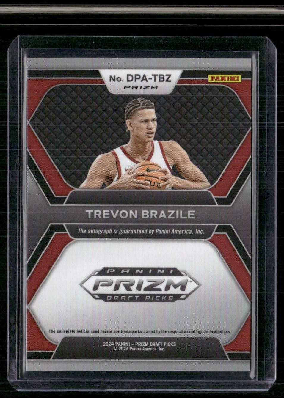2024 Panini Prizm Draft Picks Trevon Brazile Draft Picks Auto Prizms Silver