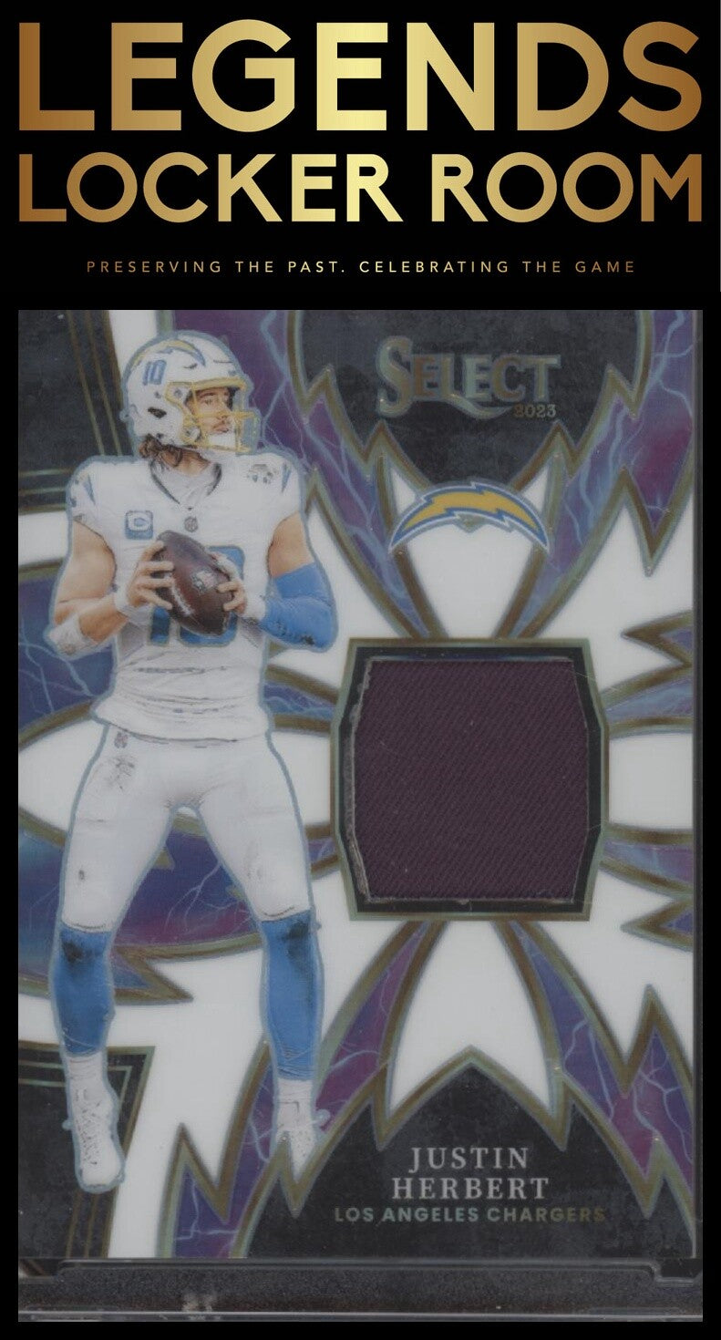 2023 Panini Select #SP-JHE Justin Herbert Sparks White Prizm #/75