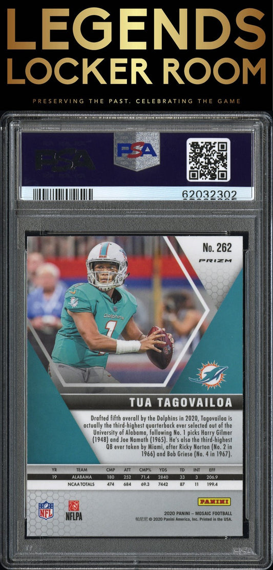 2020 Panini Mosaic #262 Tua Tagovailoa Genesis PSA 10