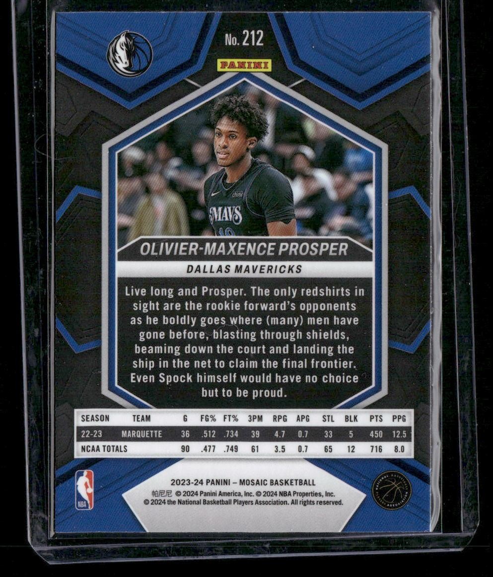2023-24 Panini Mosaic #212 Olivier-Maxence Prosper
