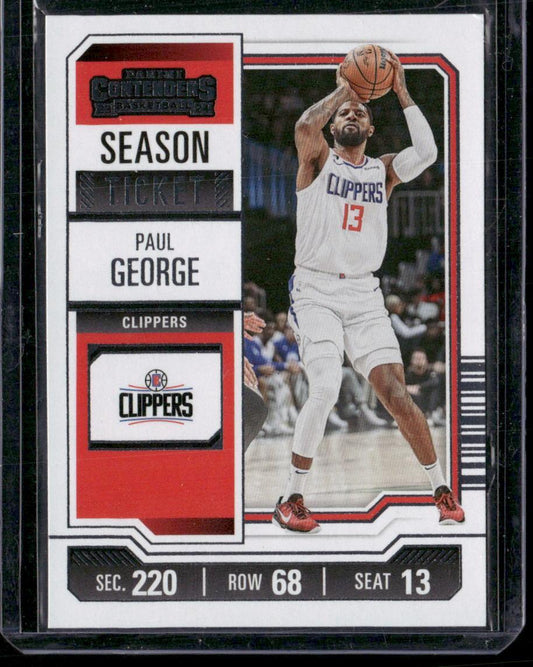 2023-24 Panini Contenders #22 Paul George Season Ticket Retail