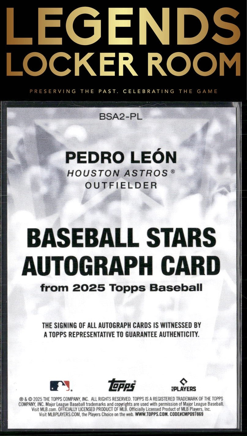 2025 Topps #BSA2-PL Pedro León Baseball Stars Autographs (Series Two)