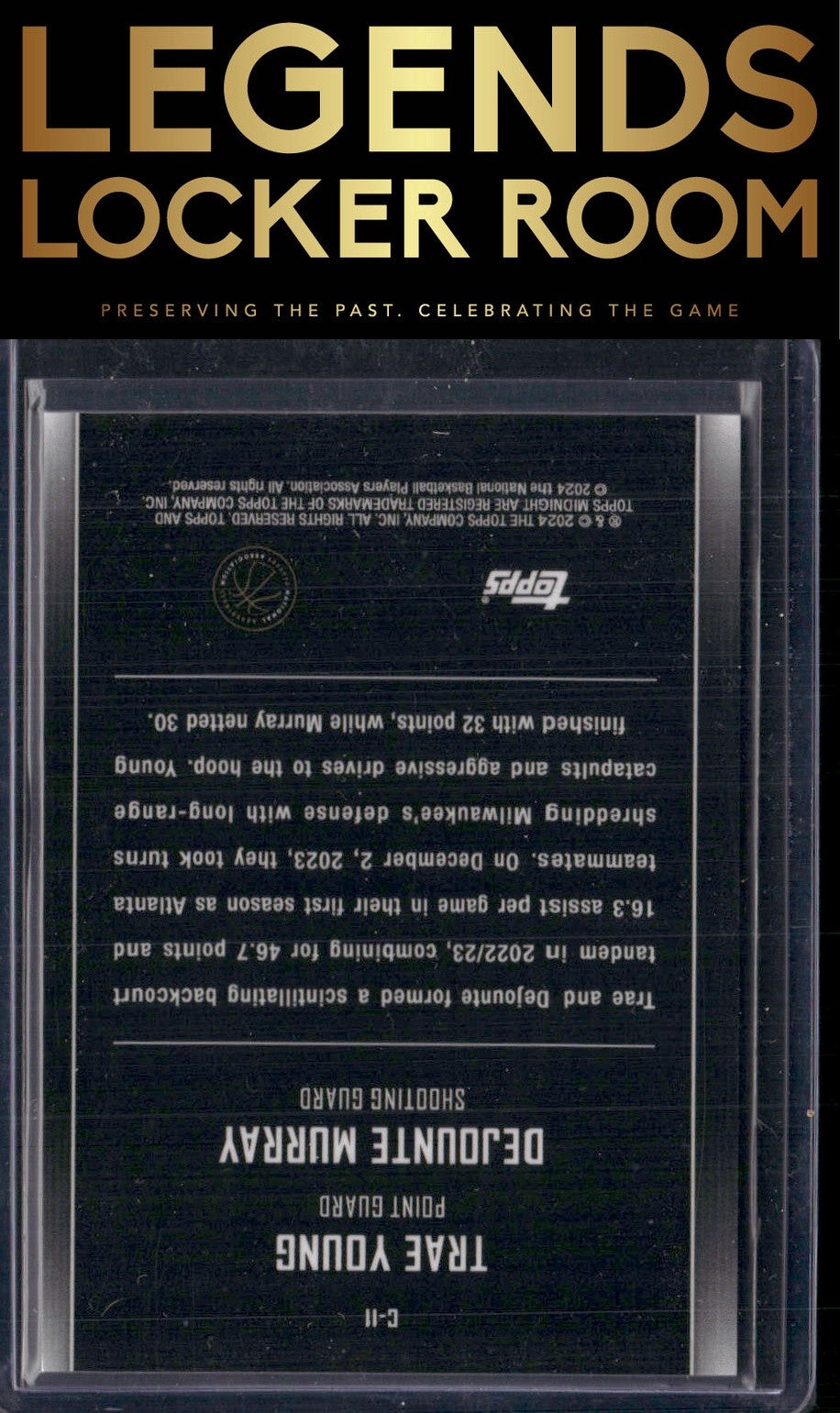 2023-24 Topps Midnight #C-11 Dejounte Murray / Trae Young Constellations