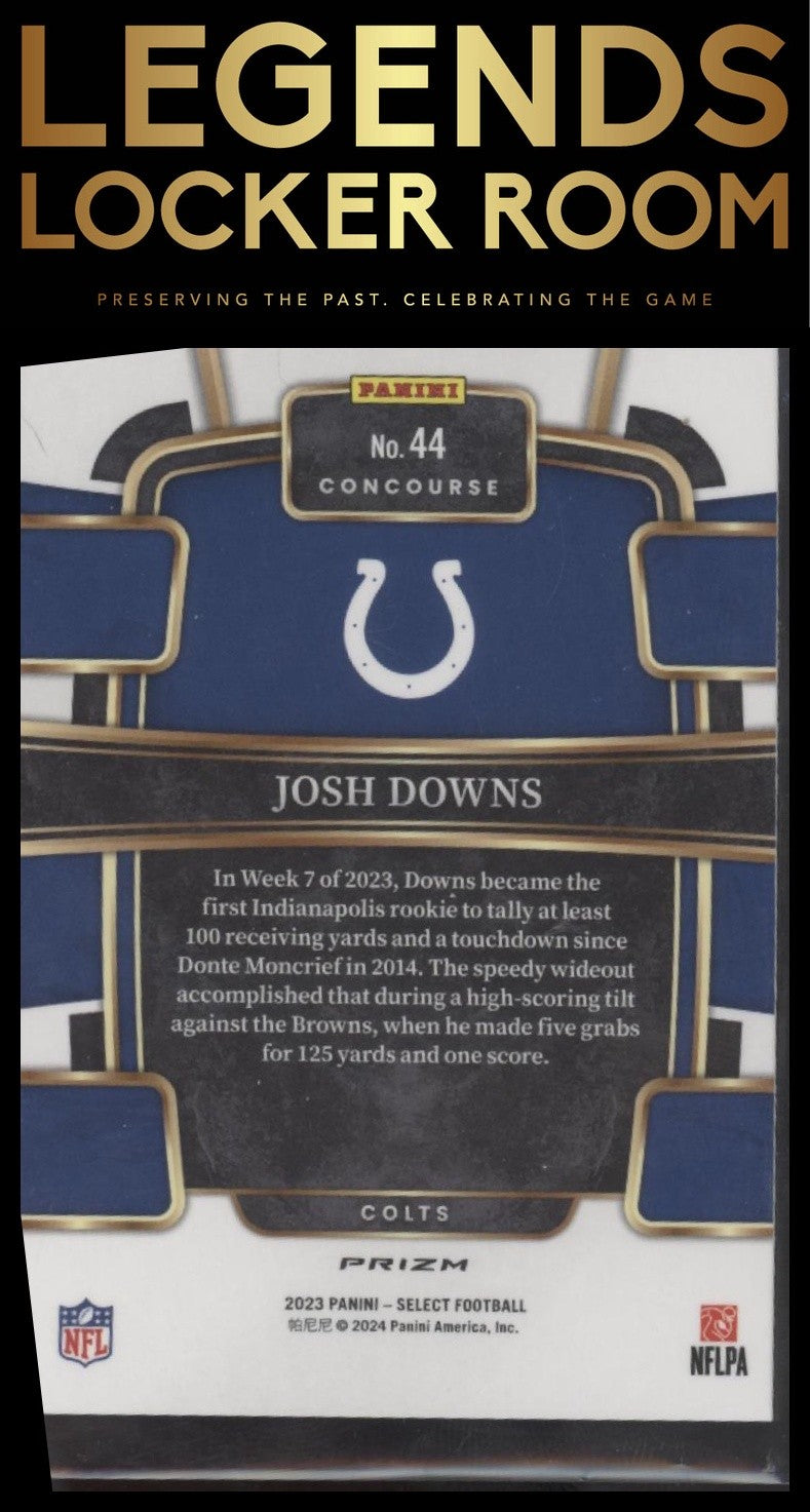 2023 Panini Select #44 Josh Downs Silver Prizms