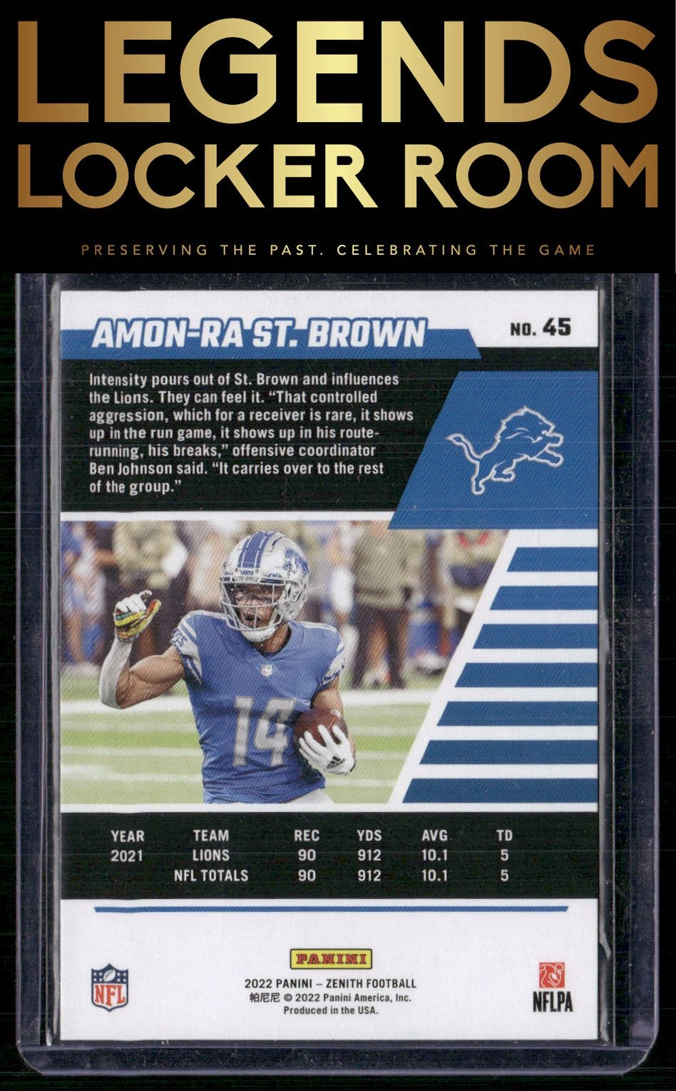 2022 Zenith #45 Amon-Ra St. Brown Retail