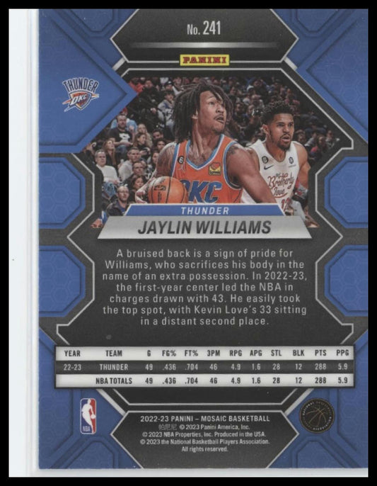 2022-23 Panini Mosaic #241 Jaylin Williams